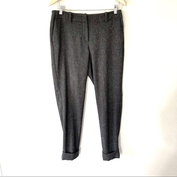 J. Jill Pants - J. Jill Marled Gray Trouser Dress Pants Cuffed Hem